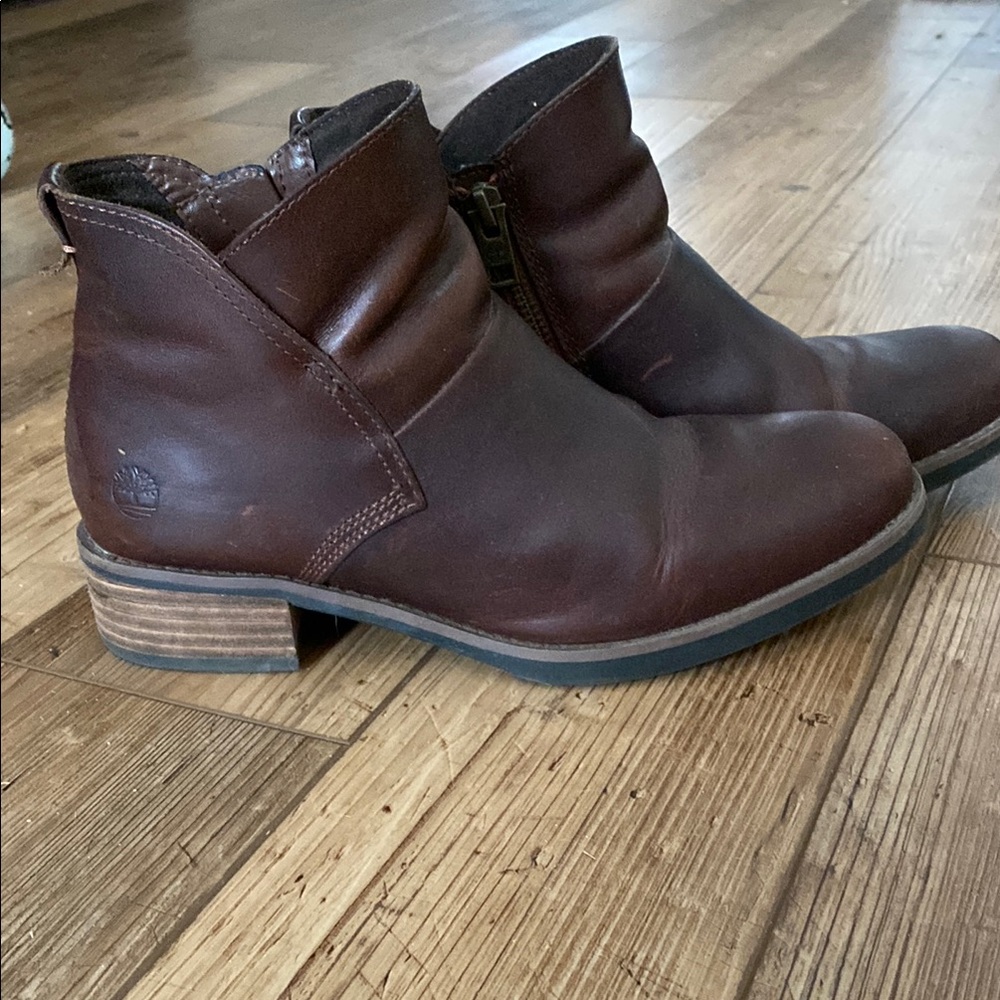 Timberland Brown Leather Ankle Boots